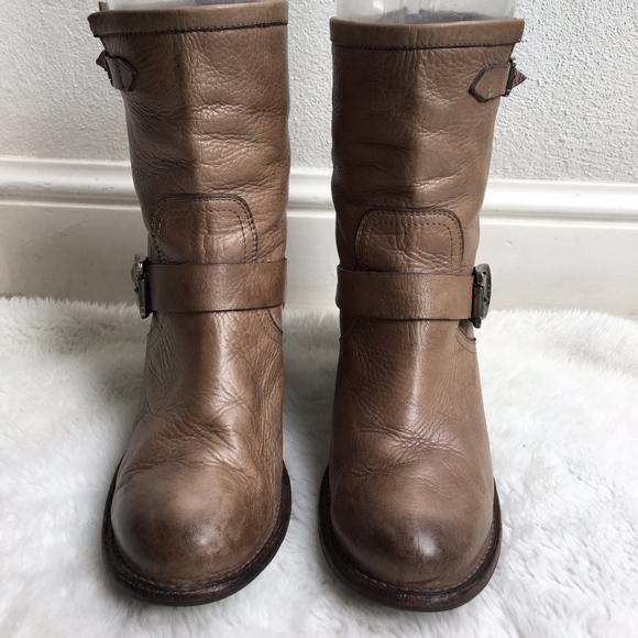 Frye Shoes - Frye Karla Engineer Short Zip Boots Size 8 1/2